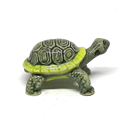 ZOOCRAFT Ceramic Land Tortoise Turtle Figurine Hand Painted